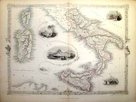 italy map 1850