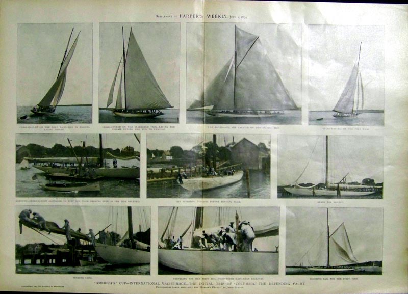 America’s Cup 1885 Puritan and Genesta Vintage Sailboat Races Poster —  MUSEUM OUTLETS