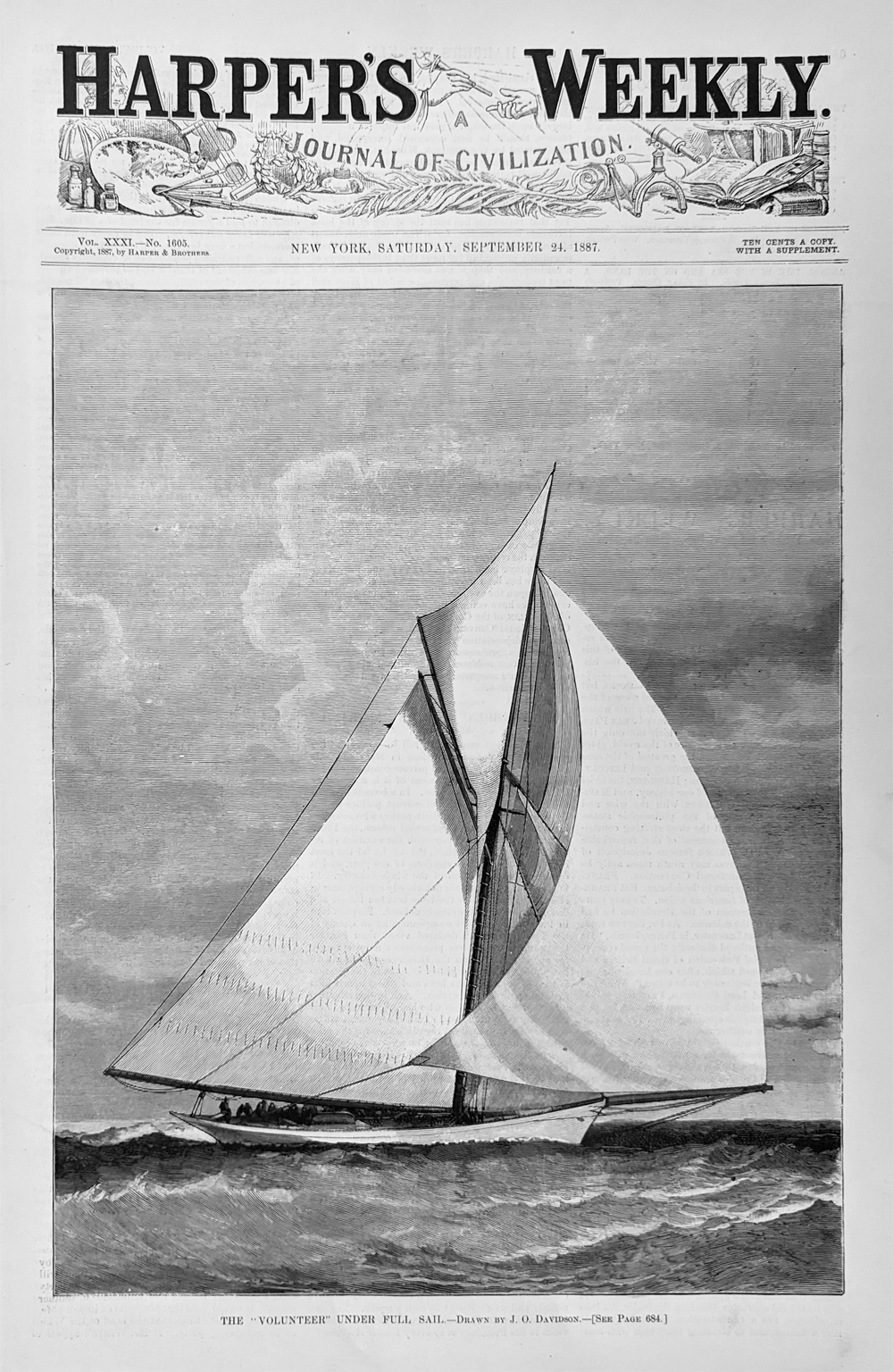 America’s Cup 1885 Puritan and Genesta Vintage Sailboat Races Poster —  MUSEUM OUTLETS